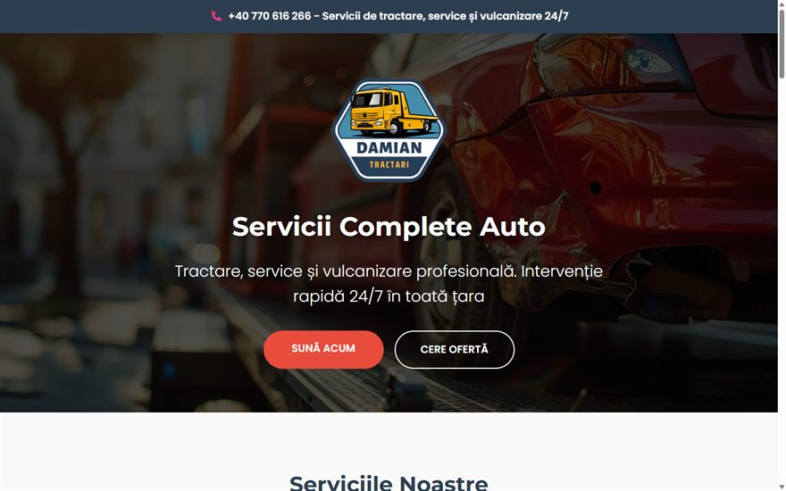 Damian Tractari home page — 24/7 vehicle recovery, service and tyres