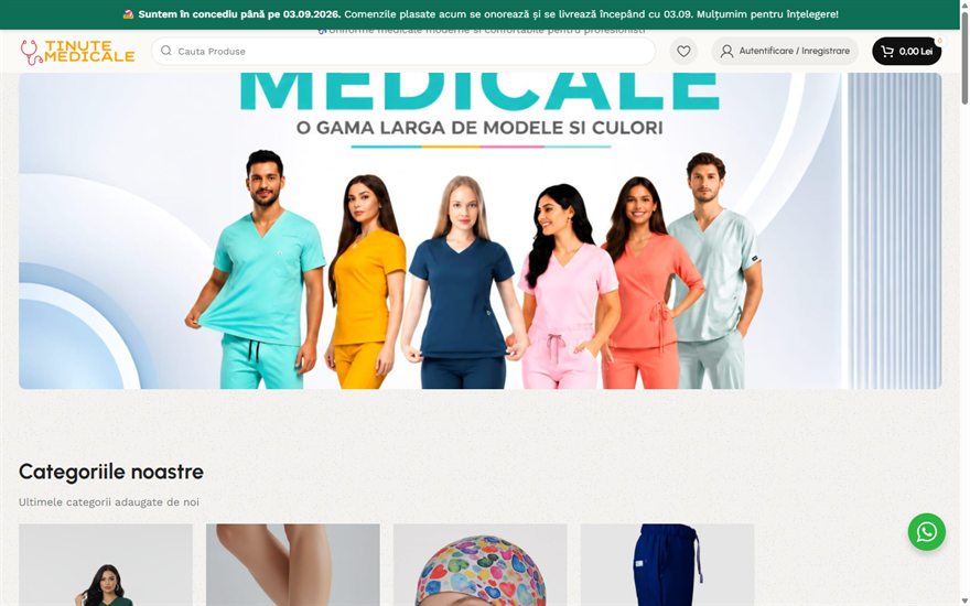 TinuteMedicale.ro — online store for medical uniforms